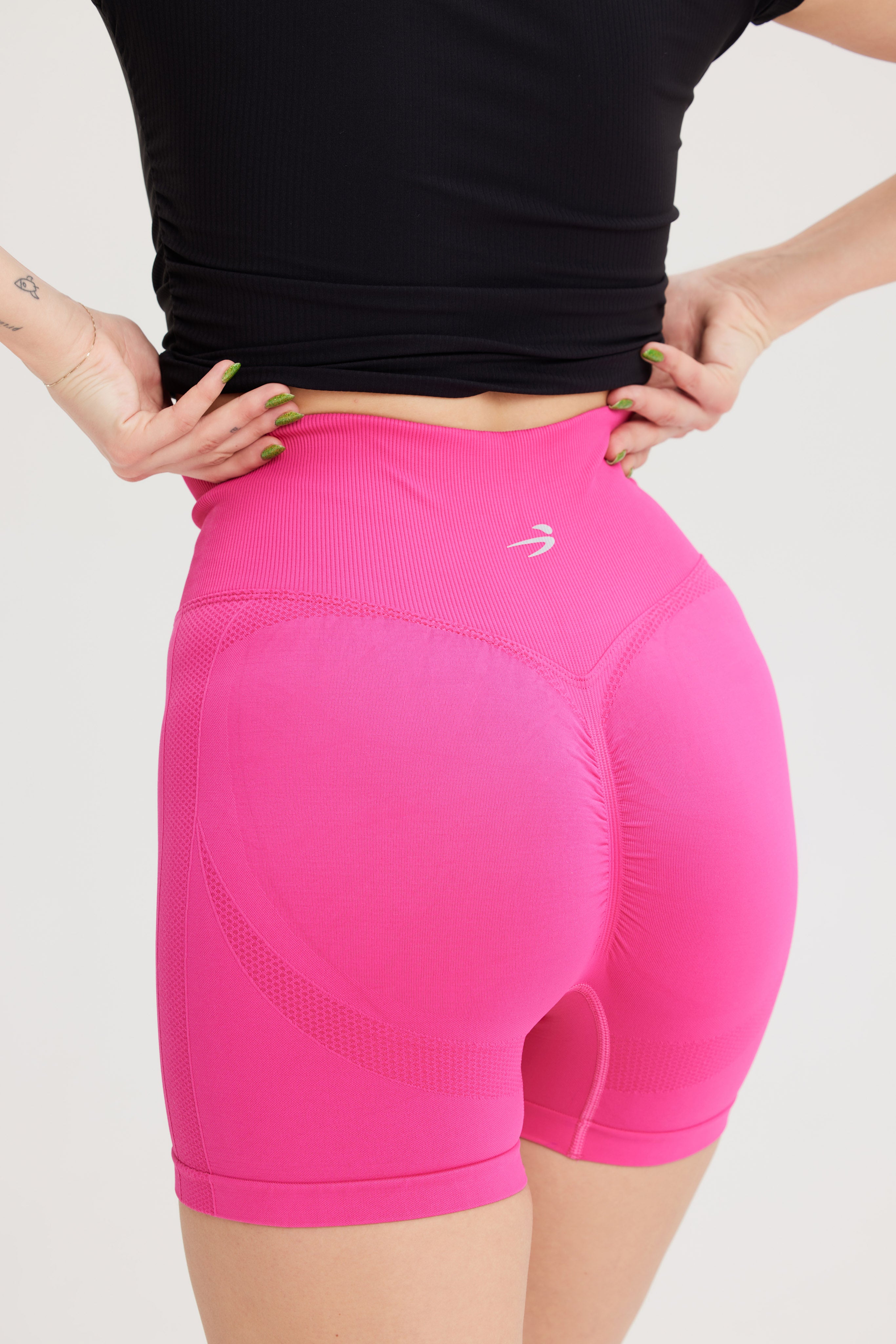 EKJ Contour Curve-Enhancing Shorts in Vibrant Pink My Store