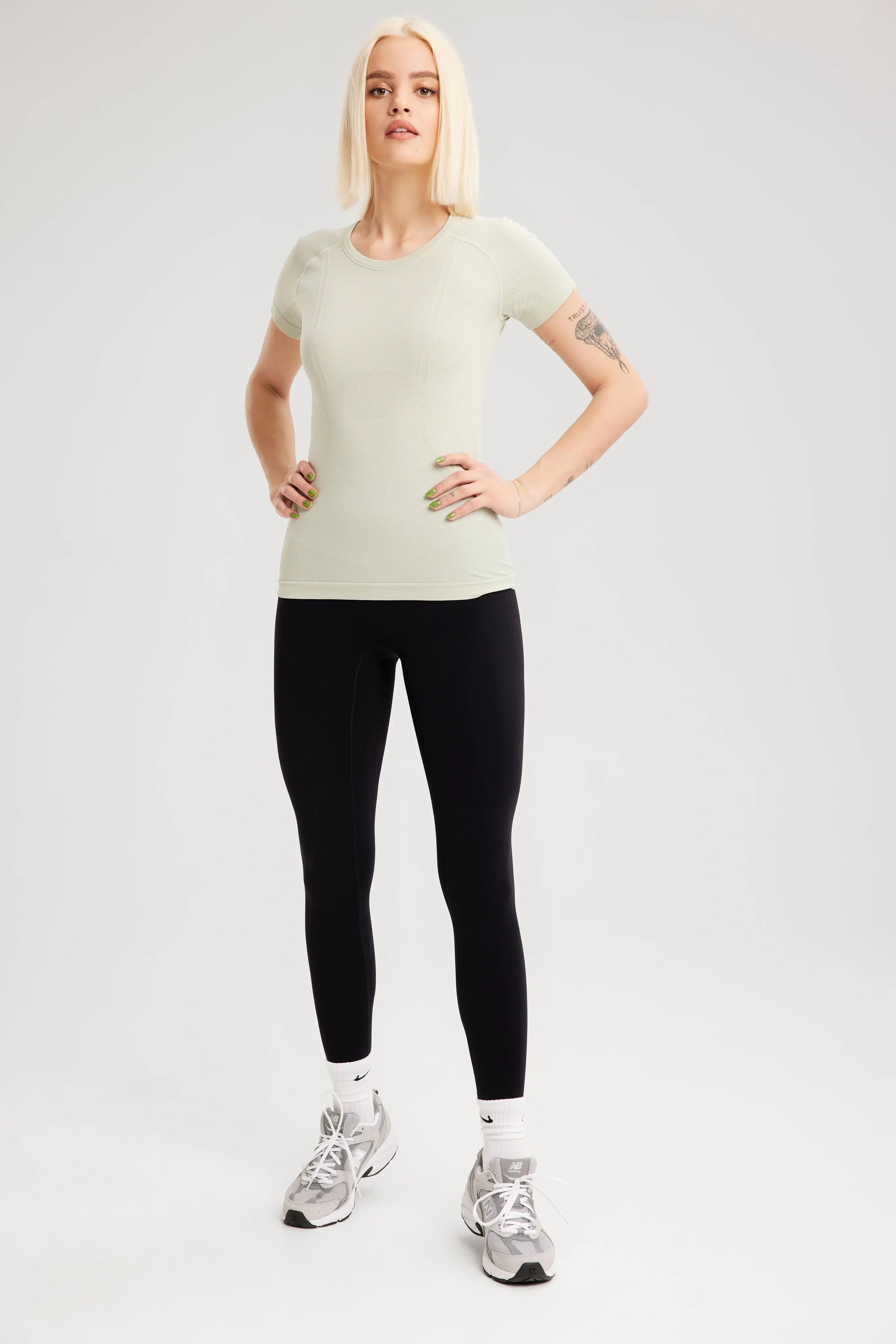 EKJ Women's Active Stretch T-Shirt - Pale Olive My Store
