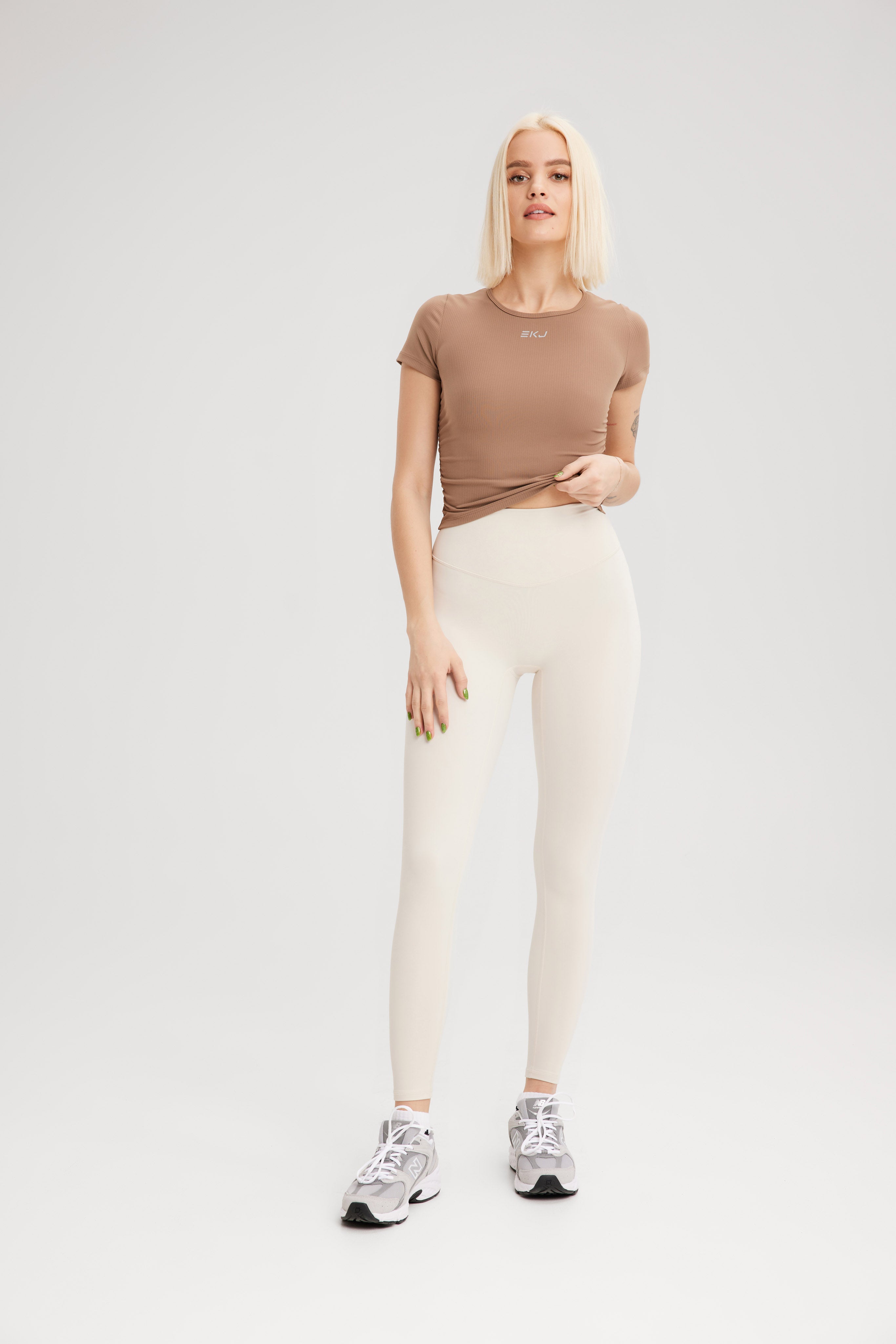 EKJ Seamless Contour Leggings in Soft Ivory My Store